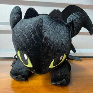 Build A Bear How To Train Your Dragon Toothless Night Fury 14" Plush W Harness